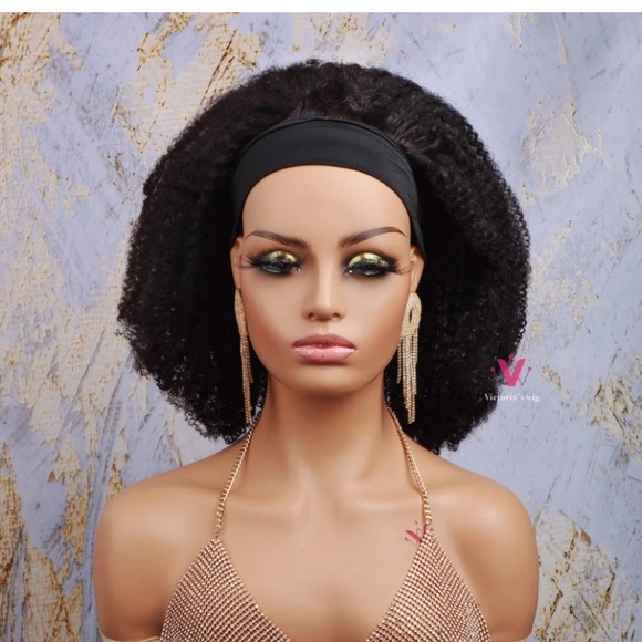 🚫SOLD🚫 Kinky Curly Natural Virgin Hair Headband - Picture 3 of 10